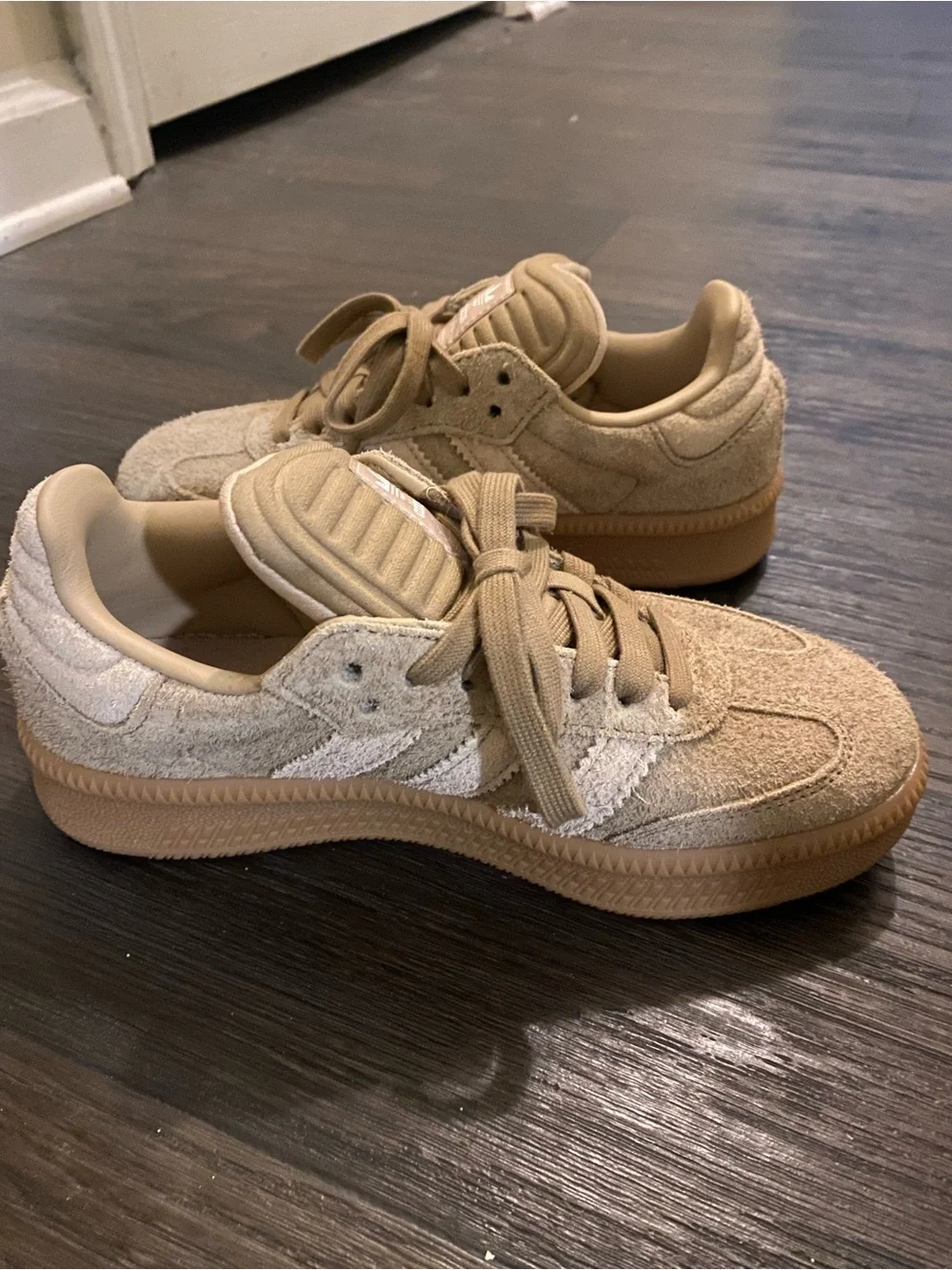 Adidas Kids samba Suede Sneakers in tan